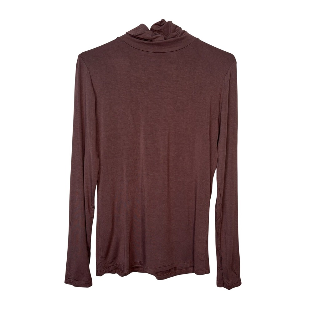 Lemonwood‎ Turtleneck Long Sleeve T-shirt Womens L Stretch Jersey Viscose NWT